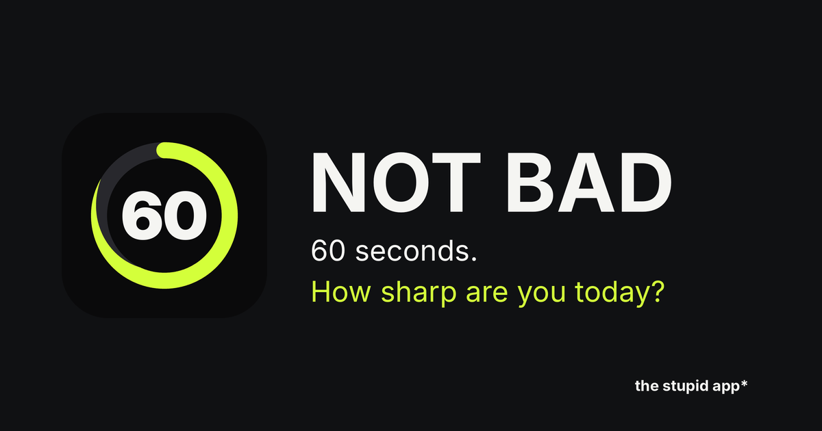 Icono de NOT BAD: un anillo de 60 segundos